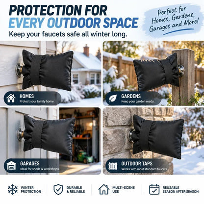❄️ Winter Faucet Covers 4-Pack — Protect Outdoor Faucets From Freezing & Costly Repairs