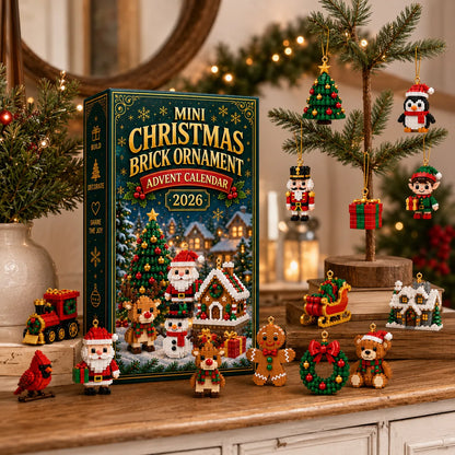 🎄🧱 Build & Hang Christmas Countdown – 24 Mini Holiday Brick Ornaments