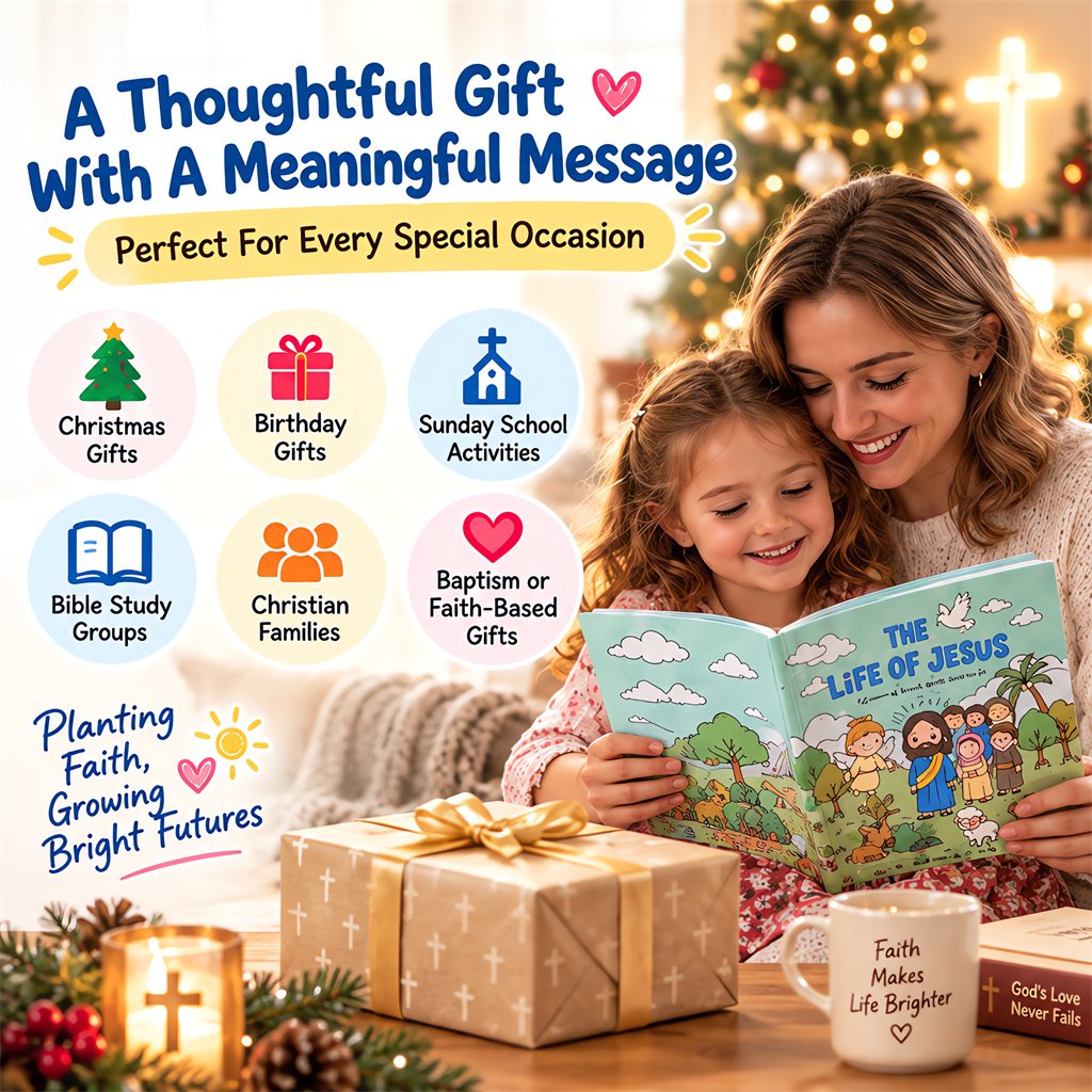 🙏 Little Hearts with Jesus™ Kids Coloring & Faith Activity Book