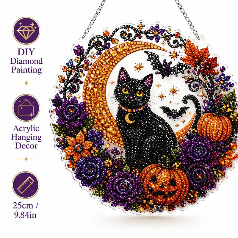 🎃 Halloween Diamond Painting Hanging Ornament Kit ✨