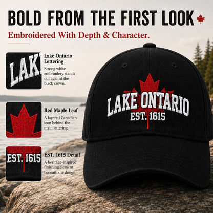 🔥LAST DAY 50% OFF - 🍁Lake Ontario Forever – Heritage Embroidered Cap (🧢100% Cotton)