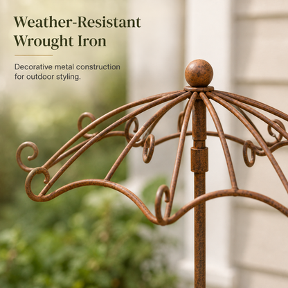 🌿 Vintage Umbrella Garden Trellis – Elegant Climbing Plant Support for Roses & Vines 🌹