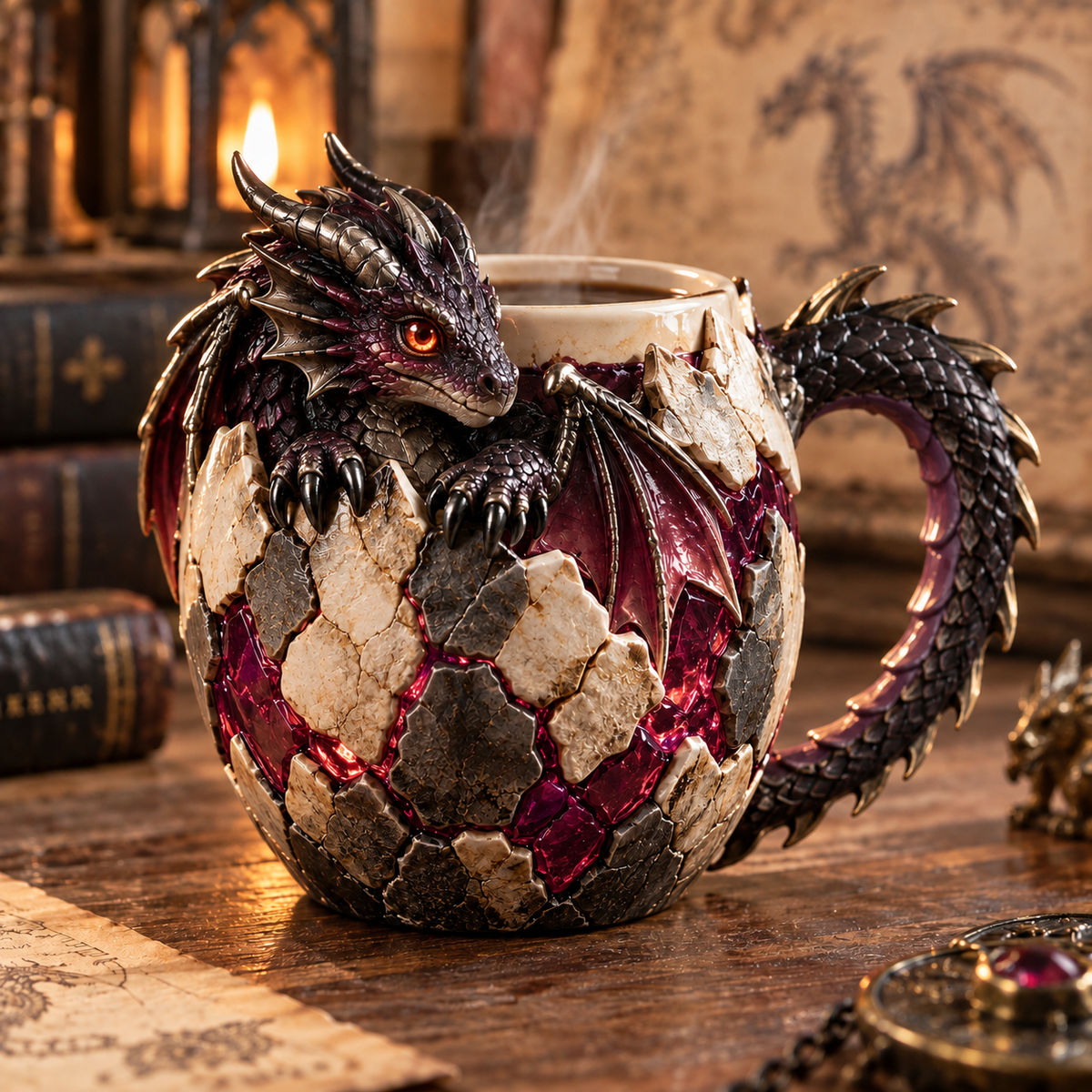 ⏰Limited Stock 50% OFF - 🐉🔥 Dragonbound Realms™ Sculpted Dragon Mug Collection ✨☕