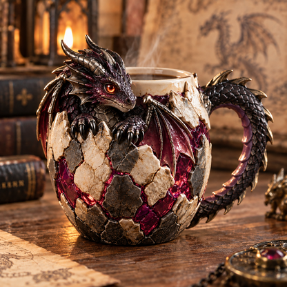 ⏰Limited Stock 50% OFF - 🐉🔥 Dragonbound Realms™ Sculpted Dragon Mug Collection ✨☕