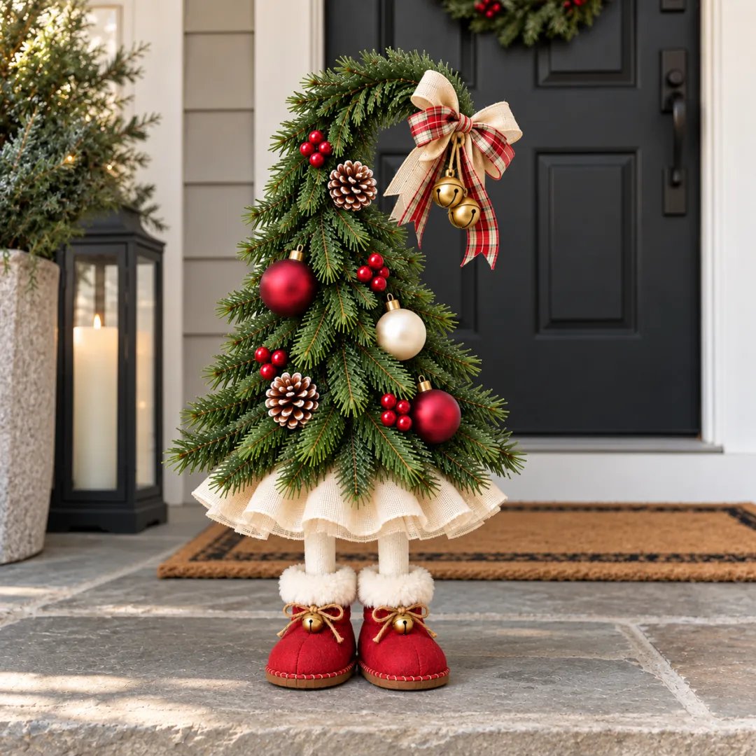 Christmas elf-style tree decoration: a different kind of christmas tree