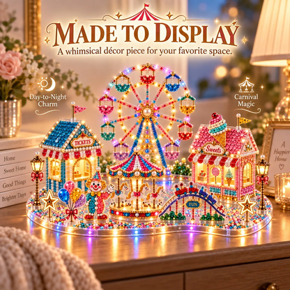 🎄 3D Christmas Village Gem Art DIY Kit – Sparkling Handmade Holiday Display