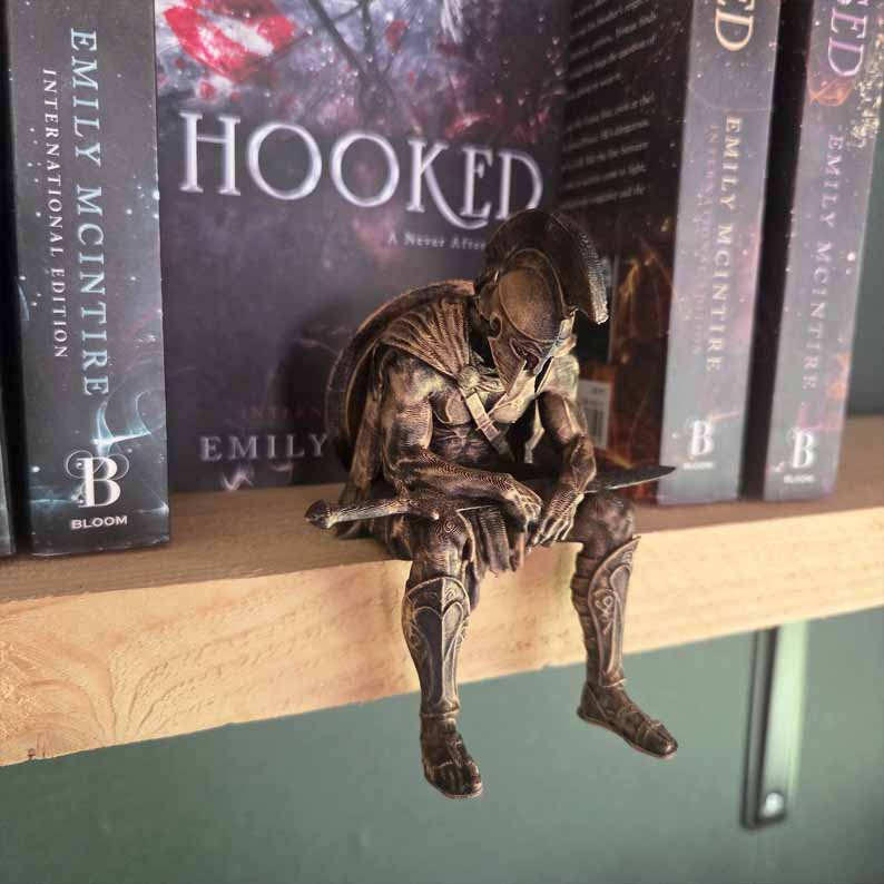 Gold ancient warrior shelf sitter
