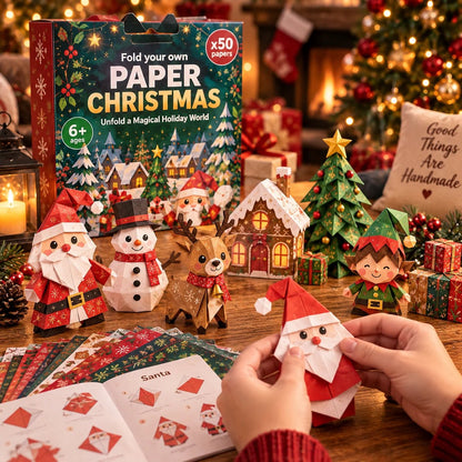 🧘 Relaxing & Beginner-Friendly- 3D DIY Paper Christmas (💕 Step-by-Step Guide Included)