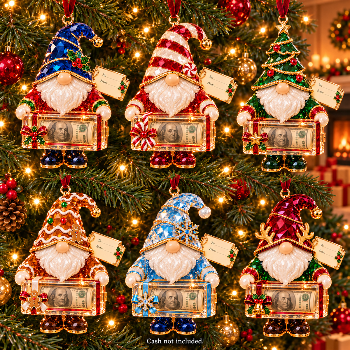 Christmas Gnome Money Holder Ornaments – 6 Festive Designs with Gift Tags