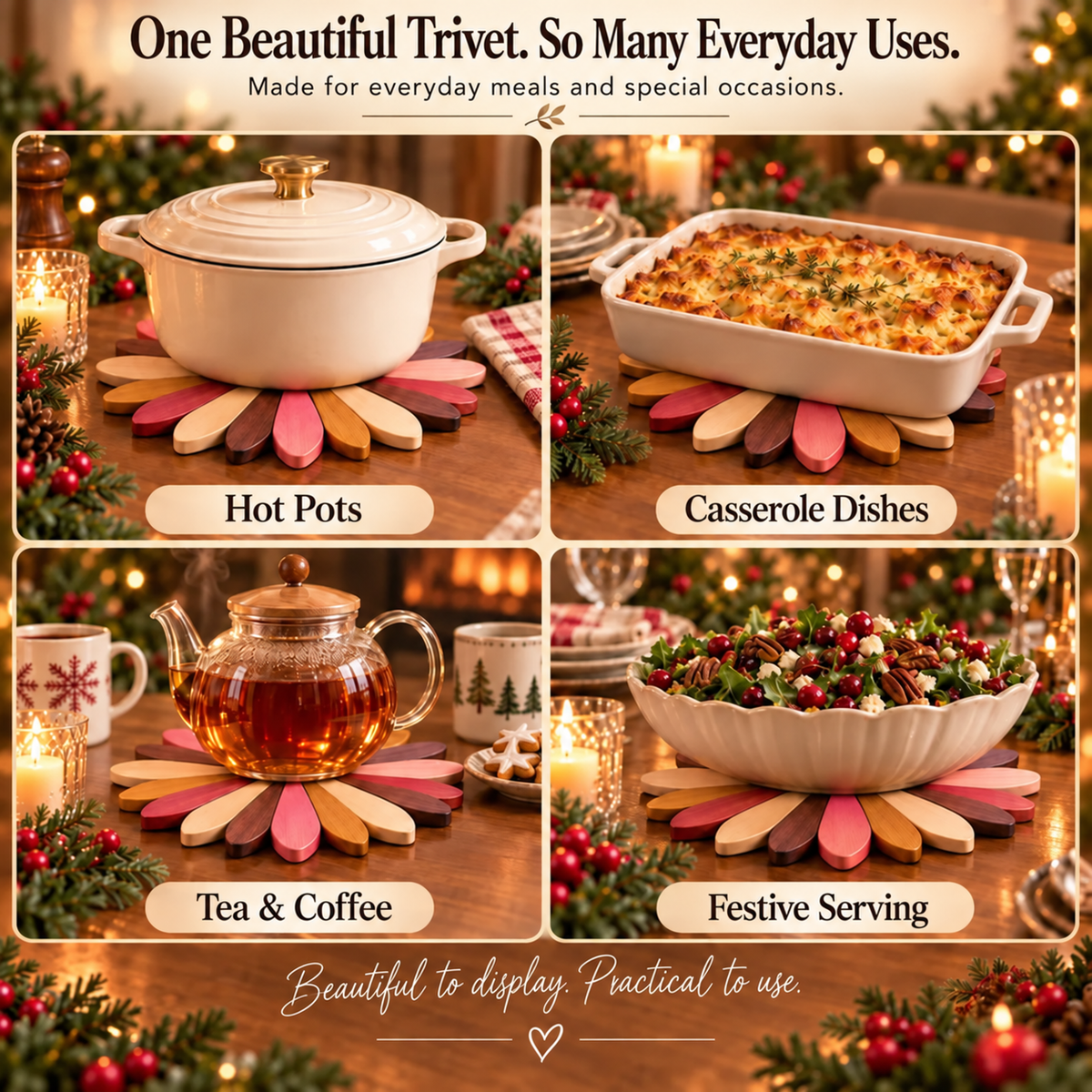 🧚 Fairy Bloom Trivet – Foldable Fairy Decor & Heat-Resistant Table Protector🎁