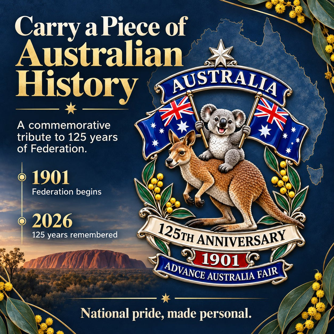 Australia commemorative emblem installation