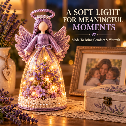 Lighted Floral Angel Figurine