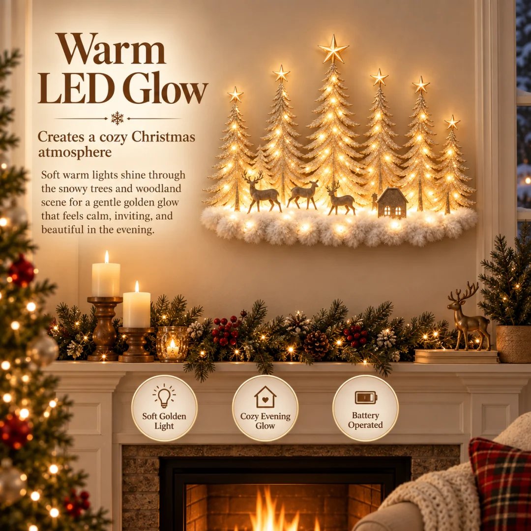 Winterglow Grove warm LED Christmas glow