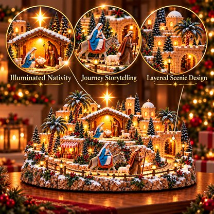 ✝️🌙 Road to Bethlehem™ | Lighted Holy Journey Christmas Village