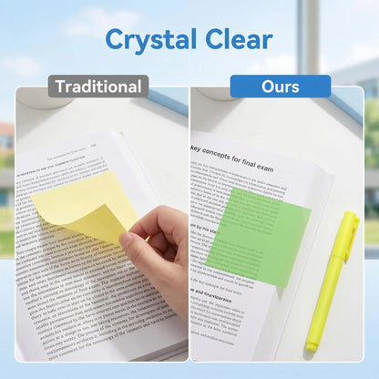 Cute Transparent Glitter Pull-Out Sticky Notes