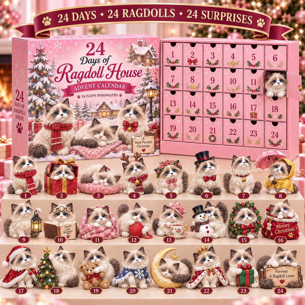 ⏰Limited Stock 50% OFF -💗🐱 24 Days of Cavalier Christmas Advent Calendar 2026 – 24 Collectible Cavalier Surprises.