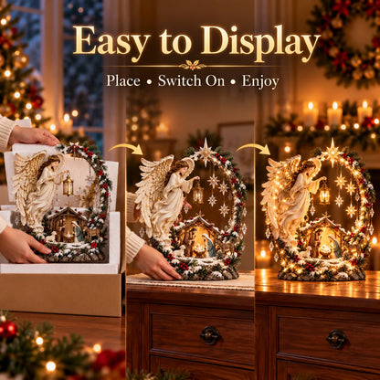 ✨ LAST DAY 49% OFF🔥 Light From Heaven Angel Nativity Christmas Centerpiece ✝️