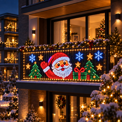 🎄 GlowCanvas™ Smart Christmas Curtain Lights – App-Controlled DIY Animated LED Display