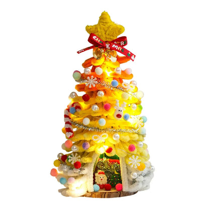 🎄✨DIY Pipe-Cleaner Christmas Tree House Kit with Lights