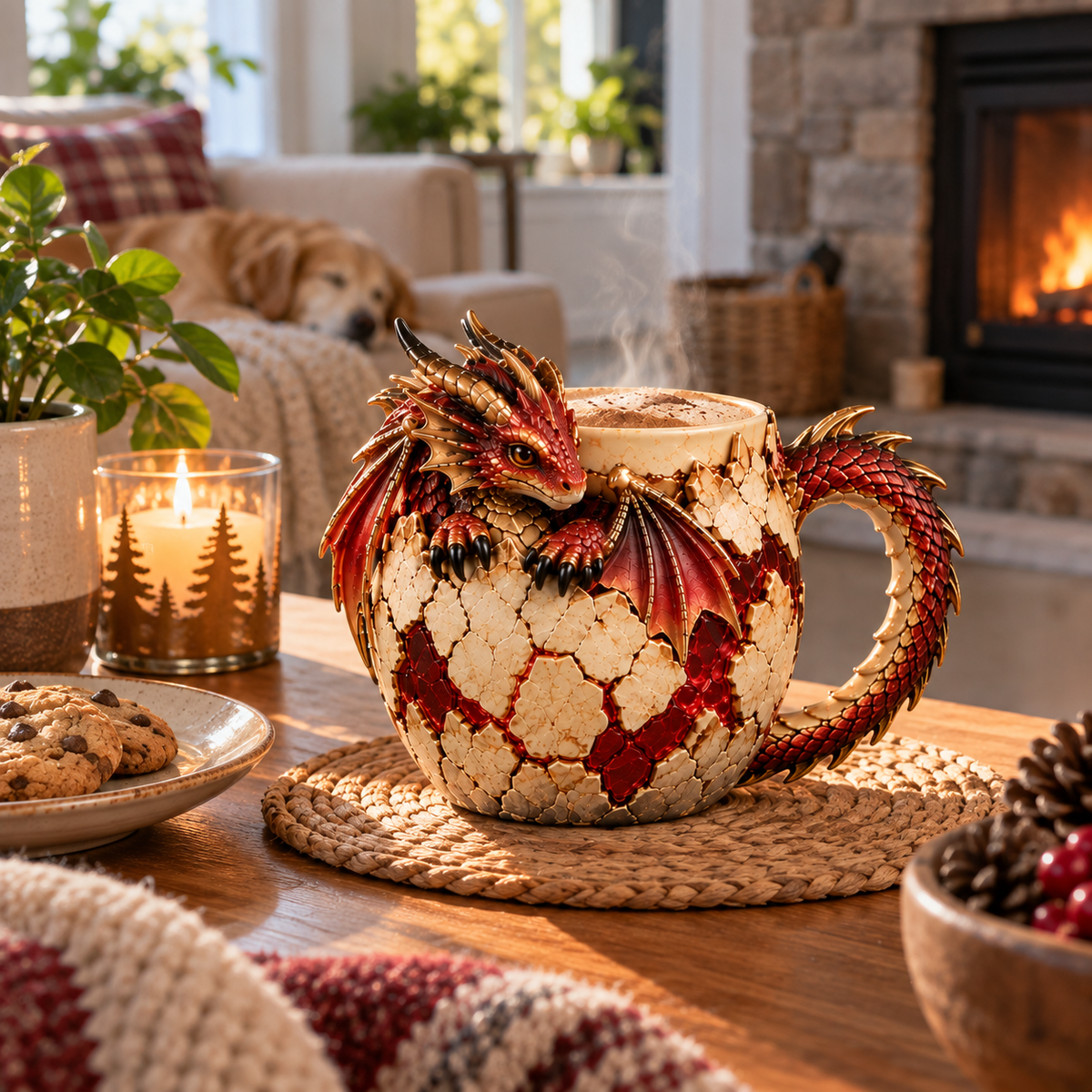⏰Limited Stock 50% OFF - 🐉🔥 Dragonbound Realms™ Sculpted Dragon Mug Collection ✨☕