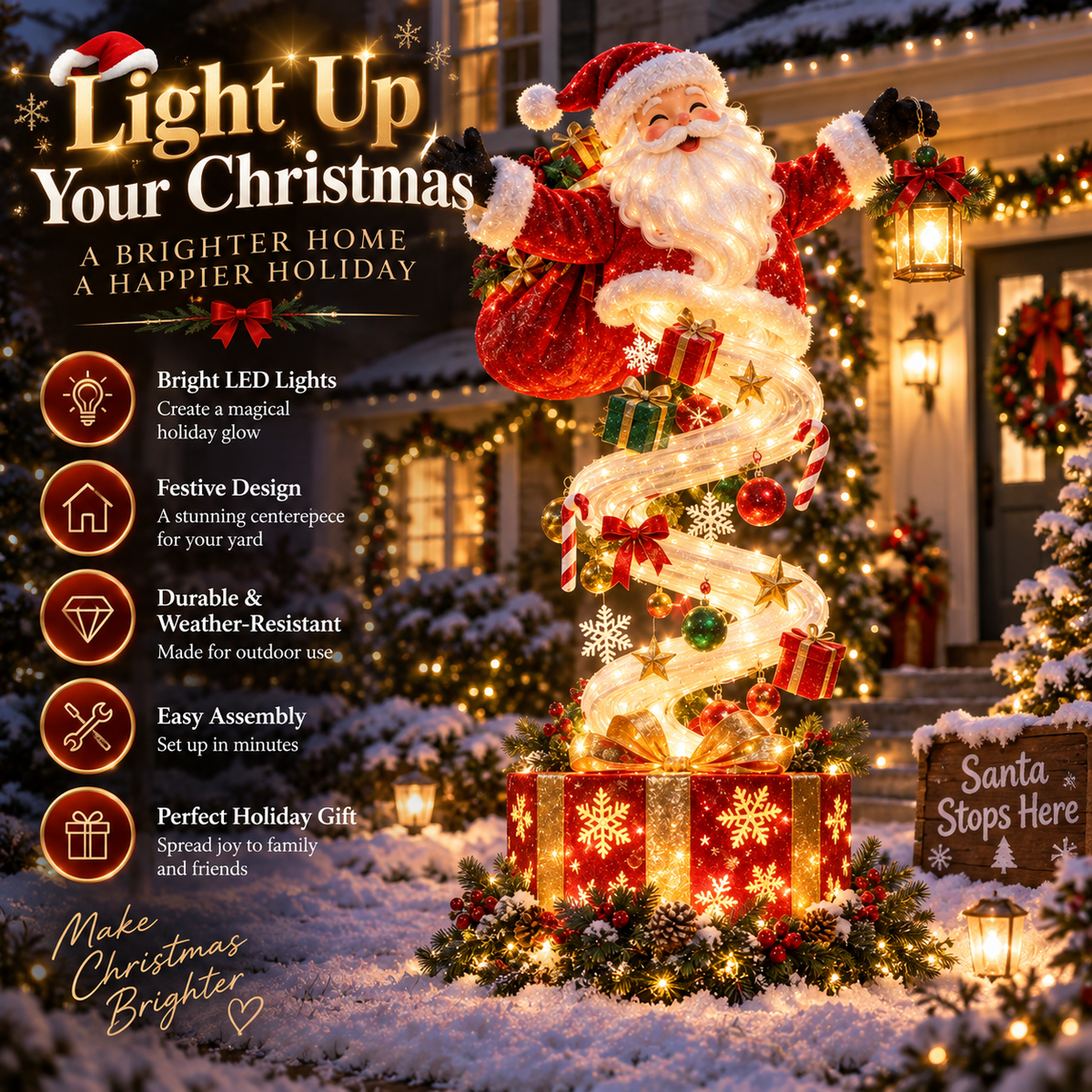 🎅✨ Santa’s Magical Gift Light 🎁🌟
