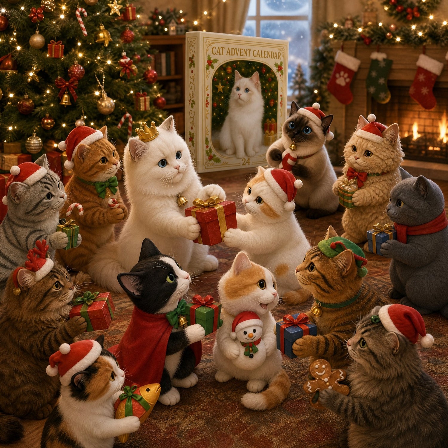 Festive Catmas Christmas cat collection