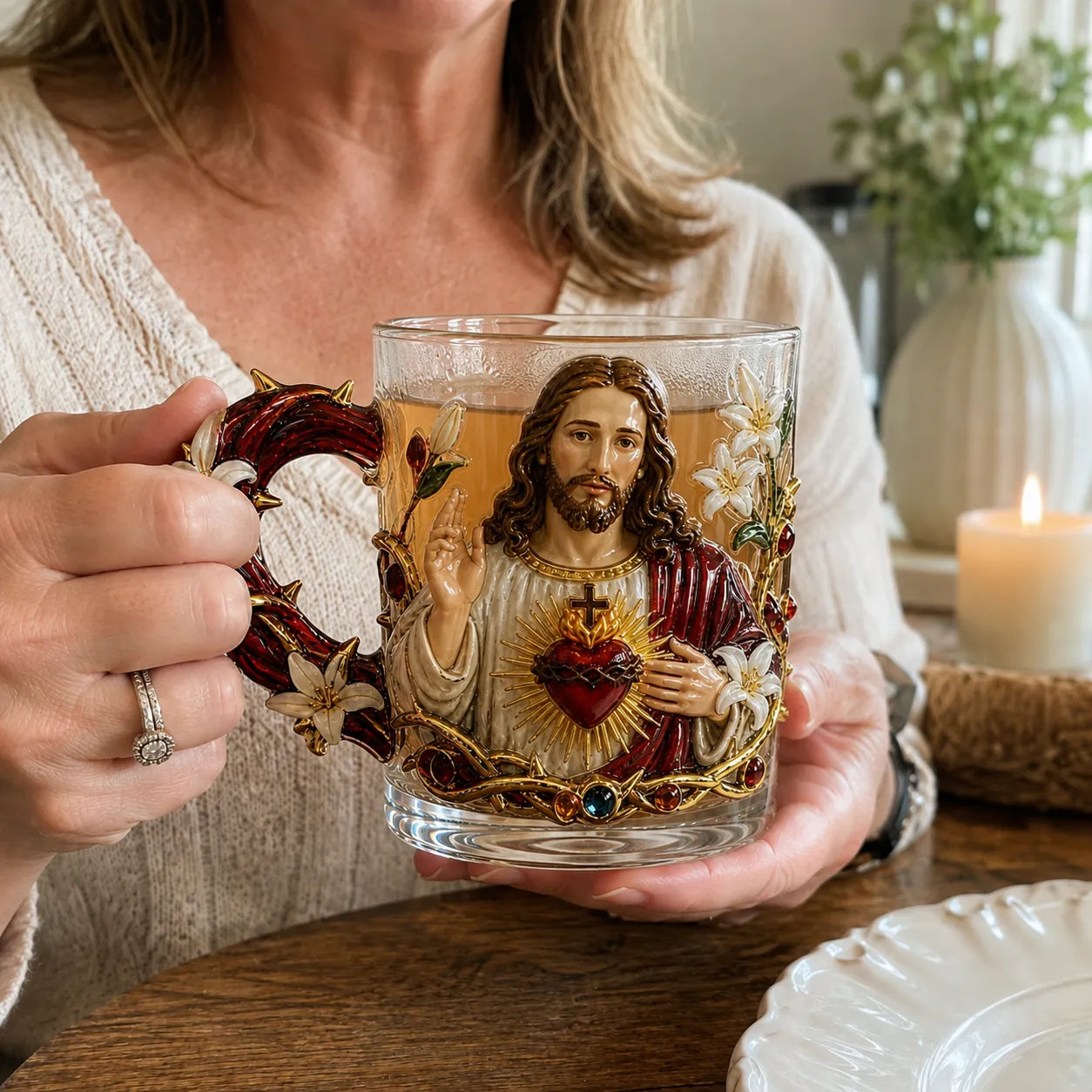 ⏳ Last Day 49% OFF – ✝️ 3D Christian Devotional Glass Mug Collection