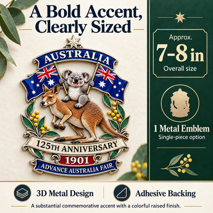 🦘Australia 125th Anniversary Commemorative Metal Car Emblem