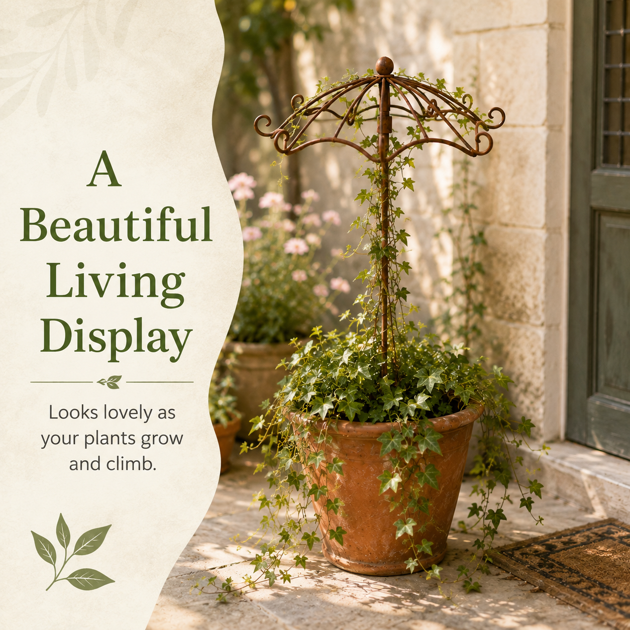 🌿 Vintage Umbrella Garden Trellis – Elegant Climbing Plant Support for Roses & Vines 🌹