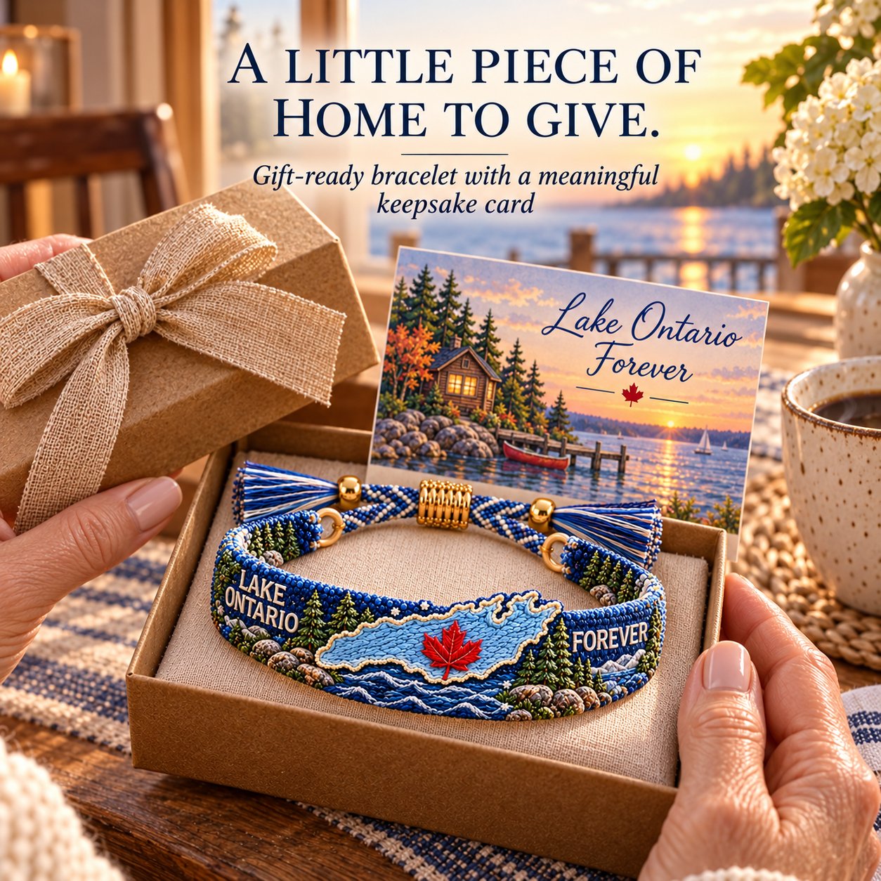 🌊 Lake Ontario Forever™ Embroidered Keepsake Bracelet 🍁