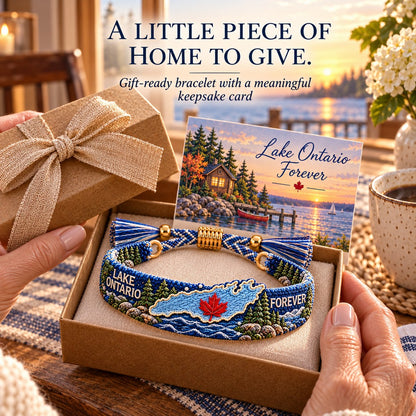 🌊 Lake Ontario Forever™ Embroidered Keepsake Bracelet 🍁