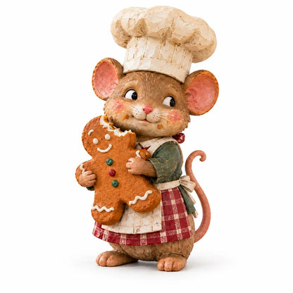 🍪 Gingerbread Mouse Baker — Whimsical Christmas Figurine🎁(📦Buy 2 Free Shipping)