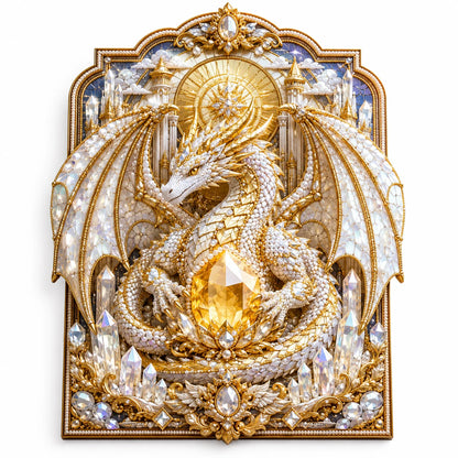 ⏰Limited Stock 50% OFF - 🐉 3D Layered Dragon Diamond Painting Kit, 5 Styles Fantasy Crystal Pearl Drill DIY Art Decor 25×30cm
