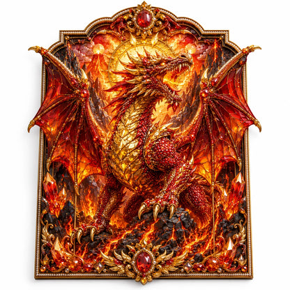 ⏰Limited Stock 50% OFF - 🐉 3D Layered Dragon Diamond Painting Kit, 5 Styles Fantasy Crystal Pearl Drill DIY Art Decor 25×30cm