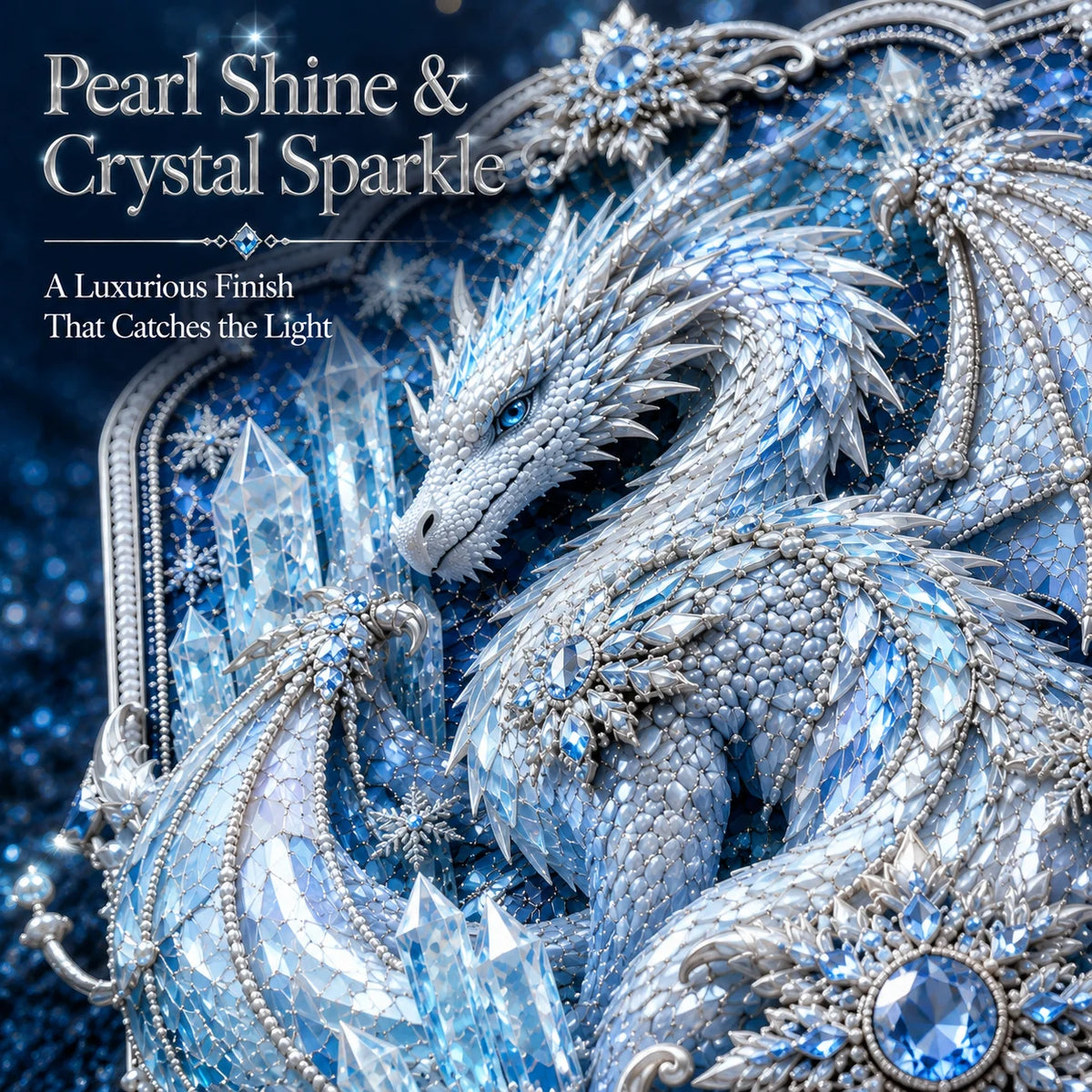 ⏰Limited Stock 50% OFF - 🐉 3D Layered Dragon Diamond Painting Kit, 5 Styles Fantasy Crystal Pearl Drill DIY Art Decor 25×30cm