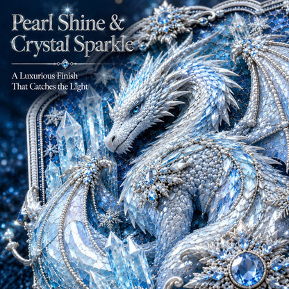 ⏰Limited Stock 50% OFF - 🐉 3D Layered Dragon Diamond Painting Kit, 5 Styles Fantasy Crystal Pearl Drill DIY Art Decor 25×30cm