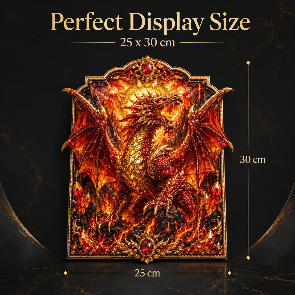 ⏰Limited Stock 50% OFF - 🐉 3D Layered Dragon Diamond Painting Kit, 5 Styles Fantasy Crystal Pearl Drill DIY Art Decor 25×30cm