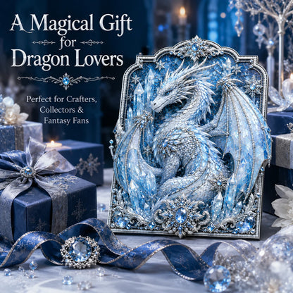 ⏰Limited Stock 50% OFF - 🐉 3D Layered Dragon Diamond Painting Kit, 5 Styles Fantasy Crystal Pearl Drill DIY Art Decor 25×30cm
