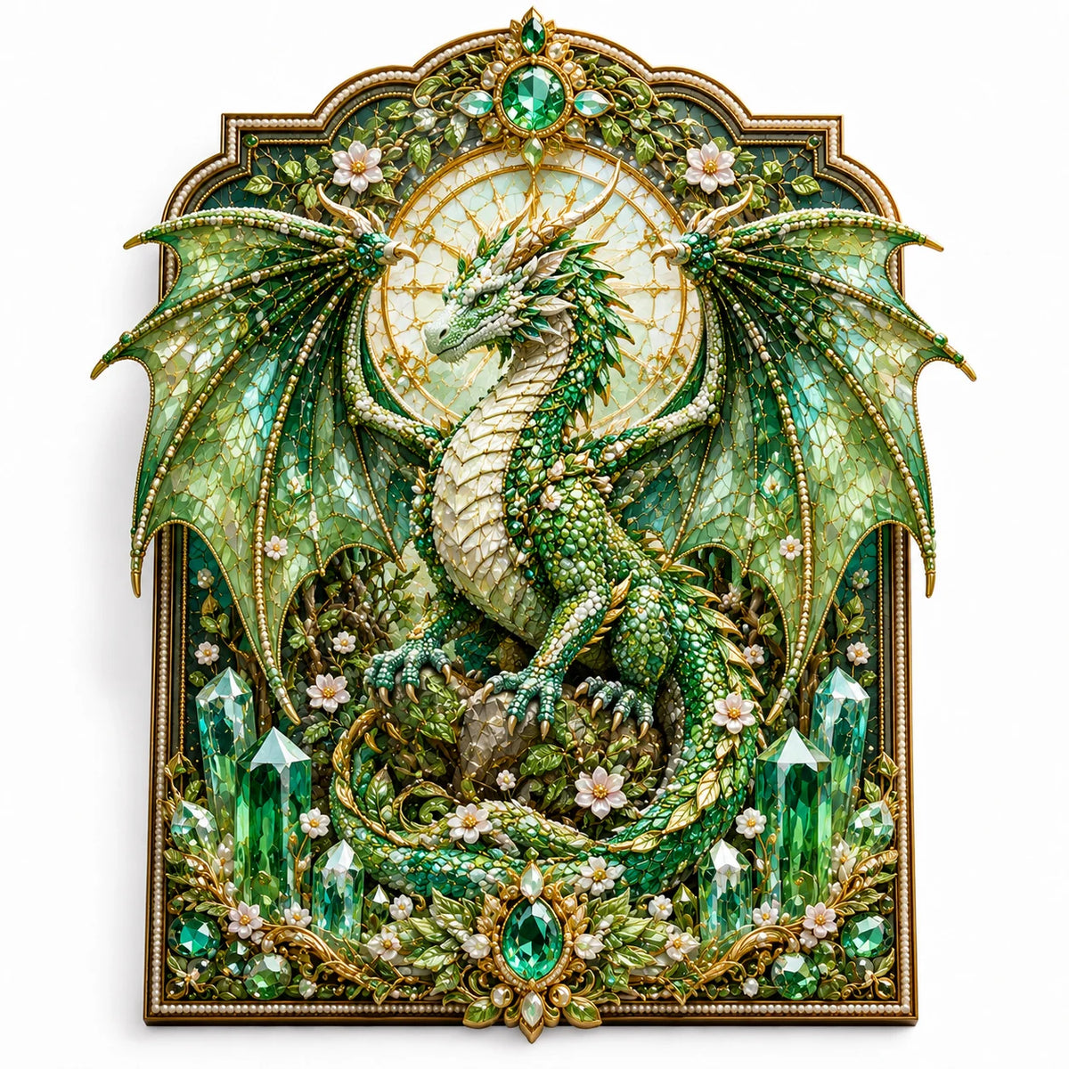 ⏰Limited Stock 50% OFF - 🐉 3D Layered Dragon Diamond Painting Kit, 5 Styles Fantasy Crystal Pearl Drill DIY Art Decor 25×30cm