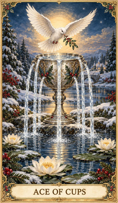 🔥Last Day 50% OFF -🎄 Christmas Magic Tarot Deck | 78 Festive Cards & 12-Day Holiday Ritual