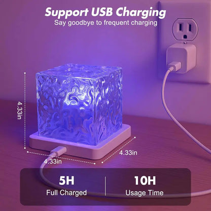 OceanGlow™ Rechargeable Shower Light – 16-Color Water Ripple Projector