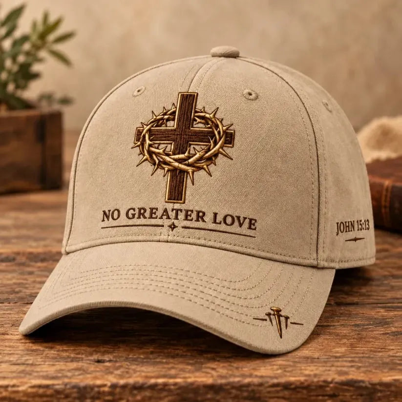 John 15:13 Christian embroidered baseball cap