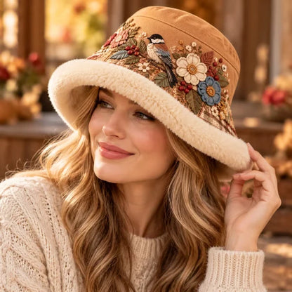 🌸 Women’s Cozy Plush-Lined Winter Bucket Hat – Floral & Animal Designs(📦Buy 2 Free Shipping)