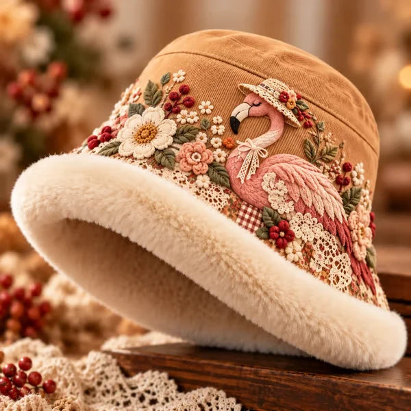 🌸 Women’s Cozy Plush-Lined Winter Bucket Hat – Floral & Animal Designs(📦Buy 2 Free Shipping)