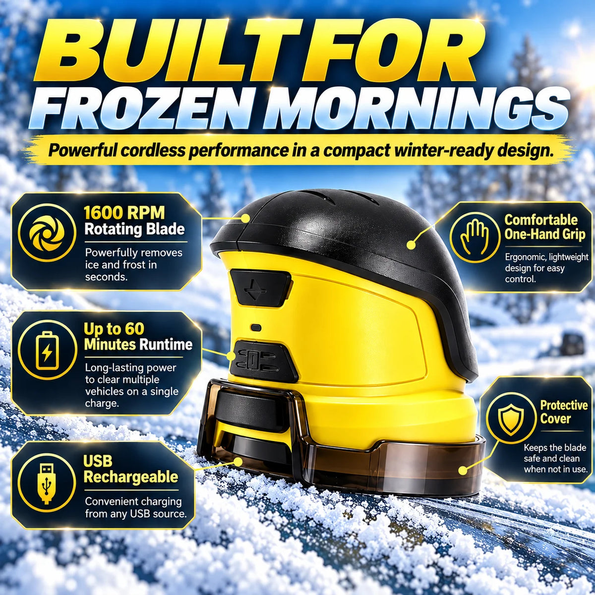🔥 50% OFF TODAY — ❄️ Cordless Electric Snow Scraper | Clear Frost & Ice in Seconds 🎁