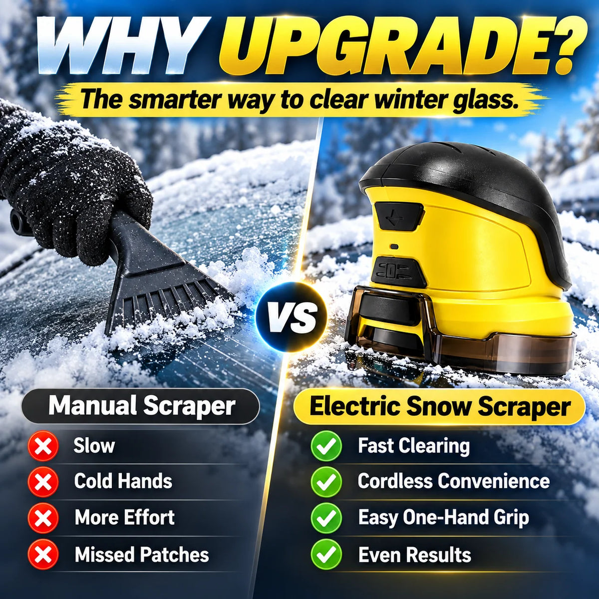 🔥 50% OFF TODAY — ❄️ Cordless Electric Snow Scraper | Clear Frost & Ice in Seconds 🎁