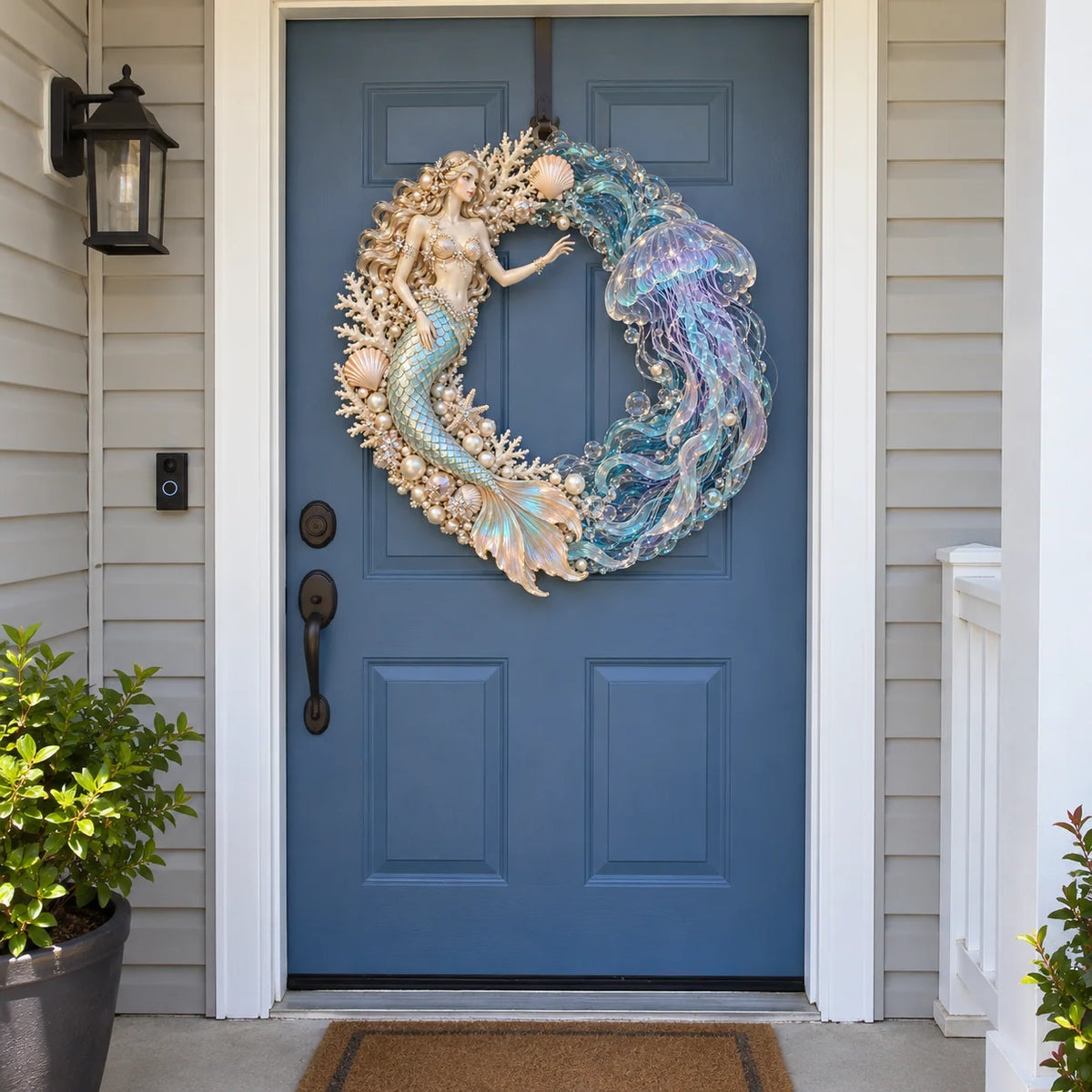 Mermaid Jellyfish Wreath in daylight