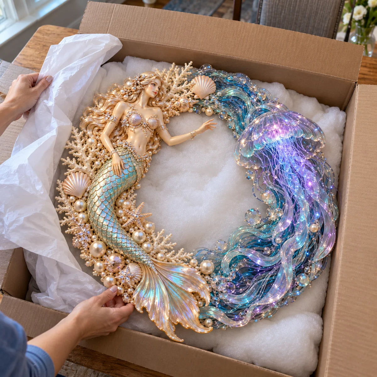 Ocean Enchantment Mermaid Wreath unboxing