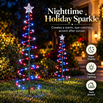 🎄✨ Star LED Spiral Christmas Tree Garden Lights