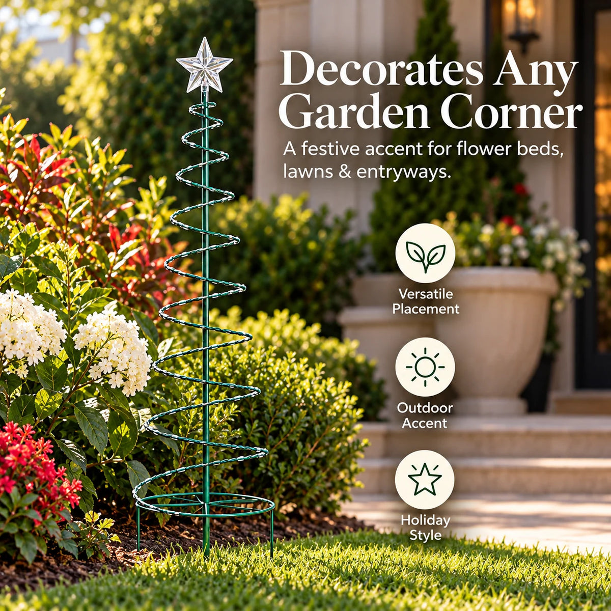 🎄✨ Star LED Spiral Christmas Tree Garden Lights